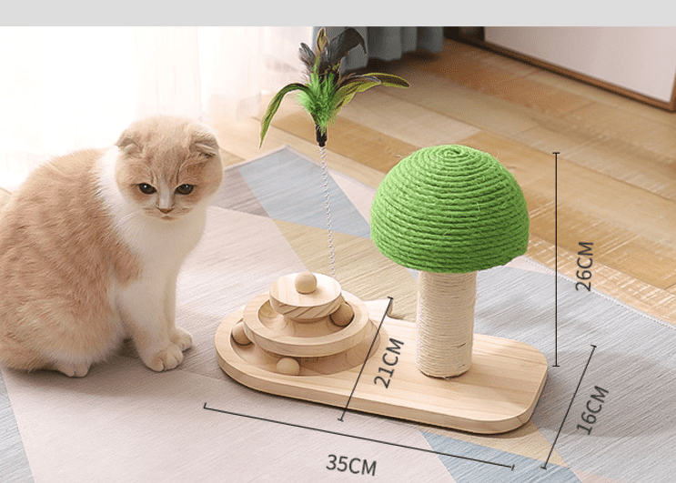 Interactive Wooden Cat Toy-4