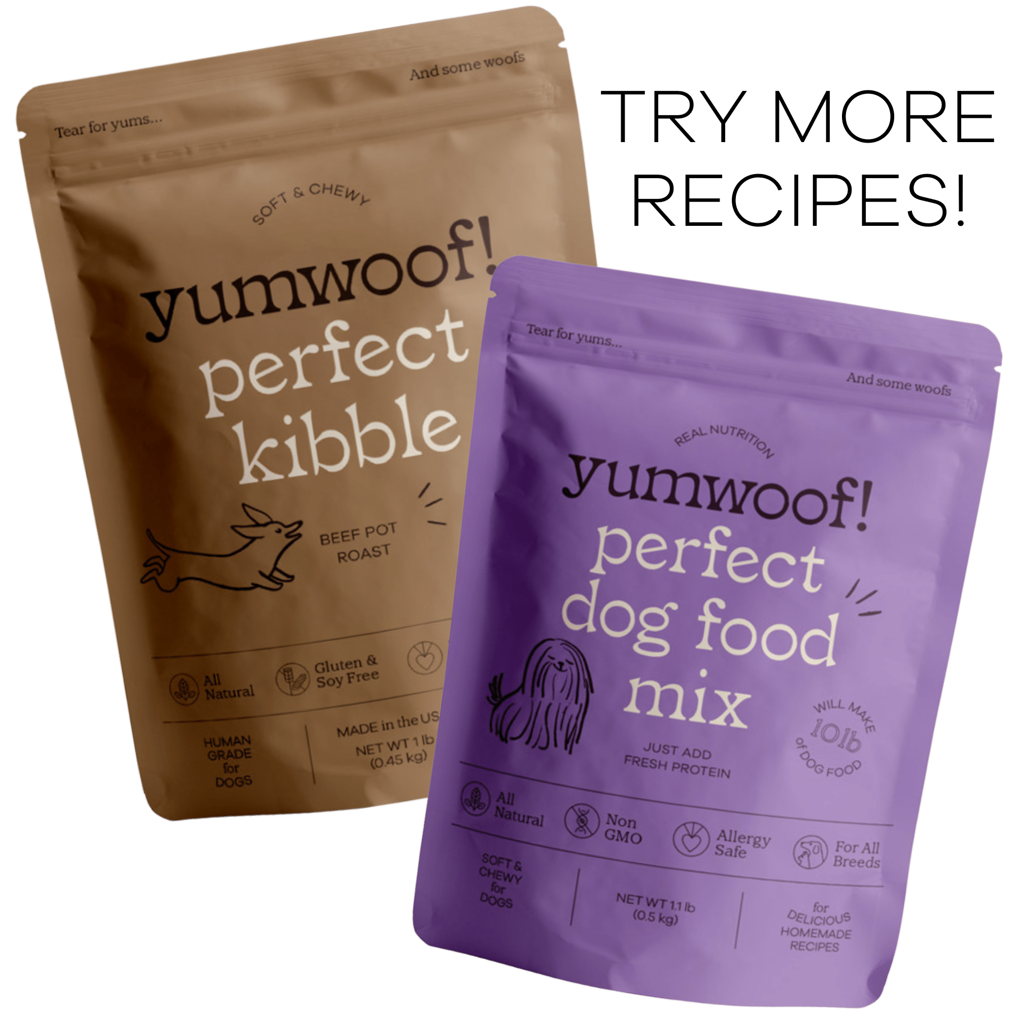 Picky Eater Starter Pack - Add Perfect Kibble Beef Pot Roast (14 oz) + Perfect Dog Food Mix-0